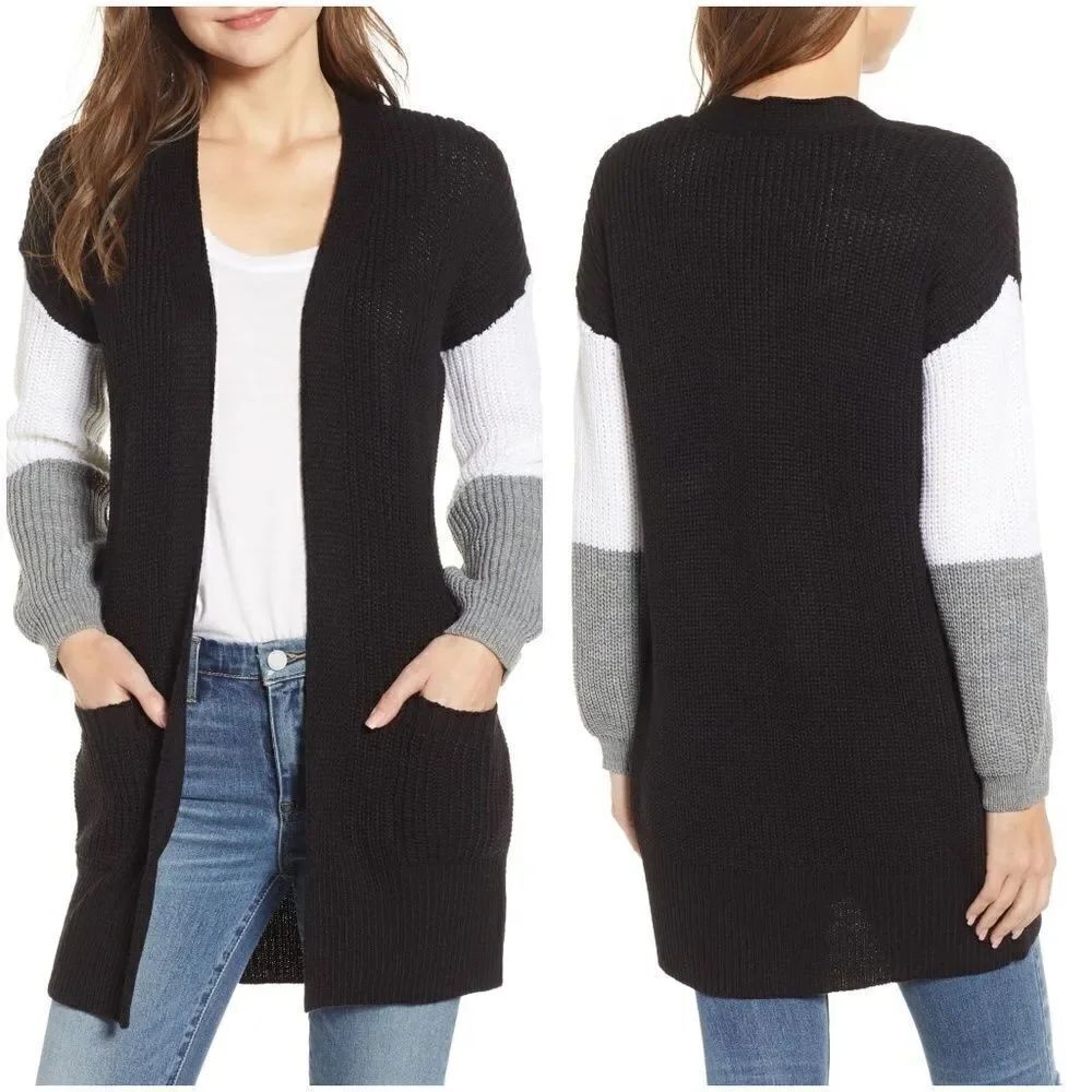 Love by Design Colorblock Cardigan sz Medium
